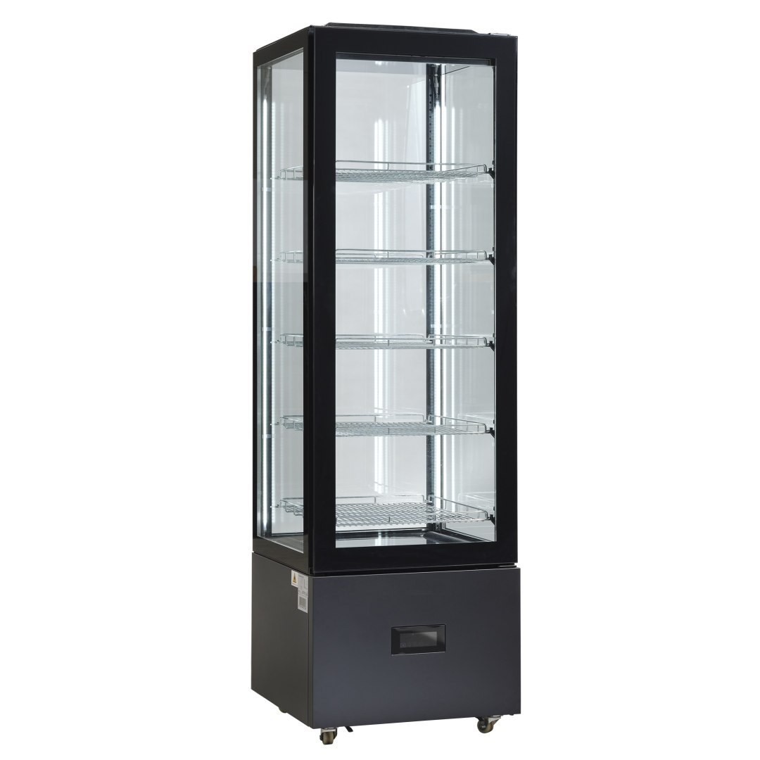 Witryna chłodnicza cukiernicza panoramiczna czarna 250 l Resto Quality DC402BB